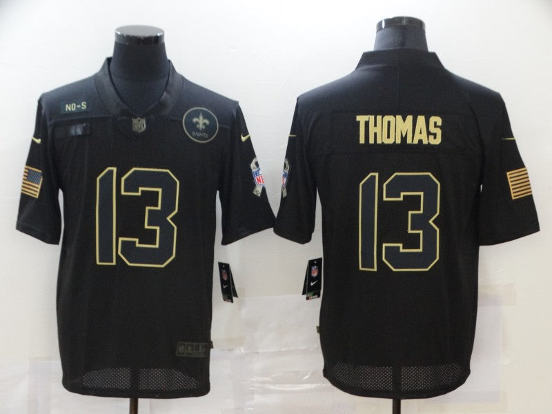 Men's New Orleans Saints #13 Michael Thomas Black Player Game Jersey1