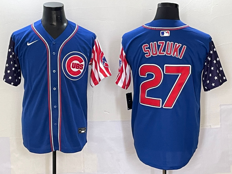 Men's Chicago Cubs Seiya Suzuki #27 Royal Limited Player Jersey