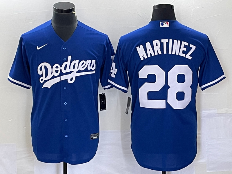 Men's Los Angeles Dodgers J.D. Martinez #28 Royal Replica Player Jersey1
