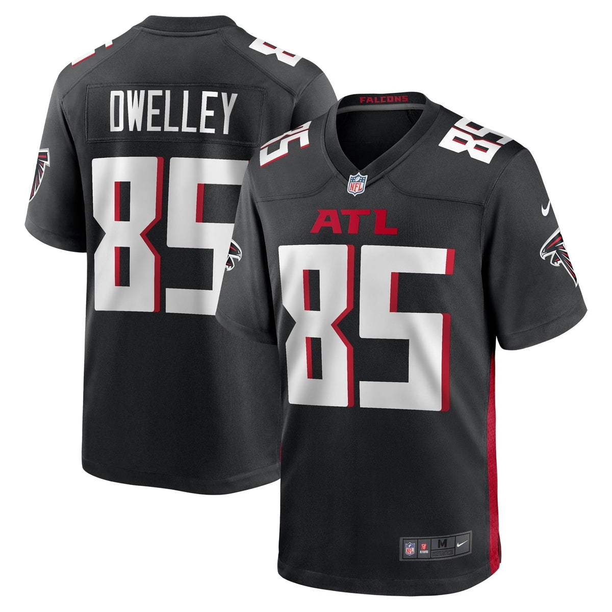 Ross Dwelley Atlanta Falcons Nike Team Game Jersey -  Black