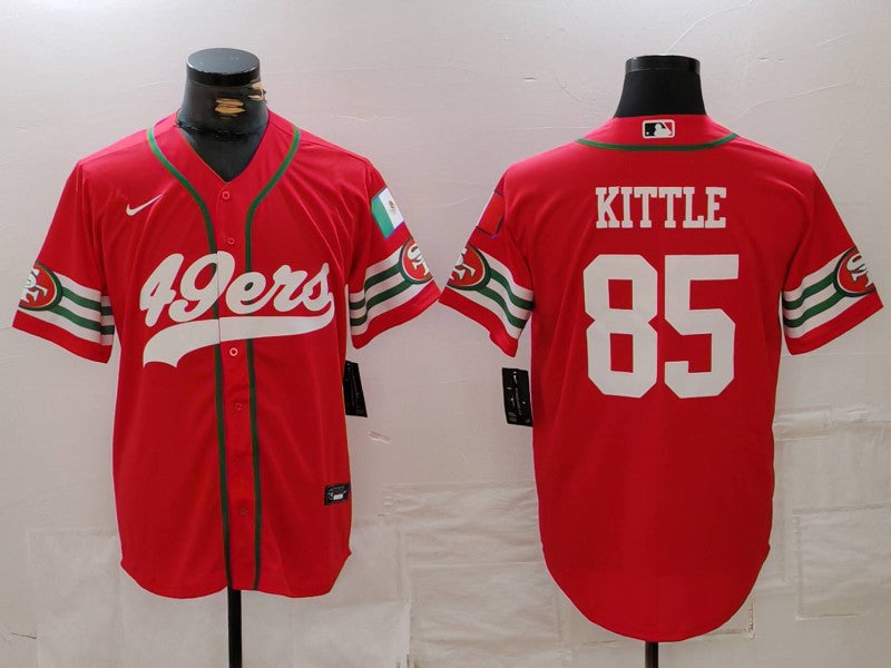 Men's San Francisco 49ers George Kittle #85 Scarlet Player Game Jersey1