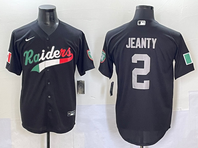 Men's Las Vegas Raiders Ashton Jeanty #2 Black Team Player Jersey