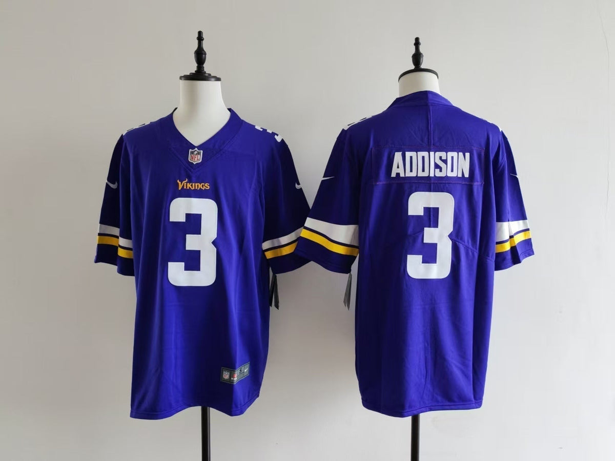 Men's Minnesota Vikings Jordan Addison Nike Jersey -  Purple#3