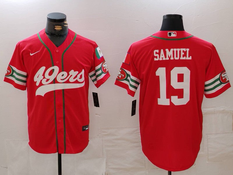Men's San Francisco 49ers Deebo Samuel #19 Scarlet Player Game Jersey1