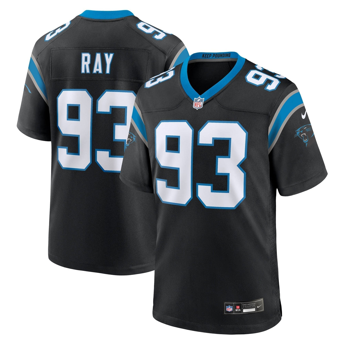 LaBryan Ray Carolina Panthers Nike Team Game Jersey -  Black
