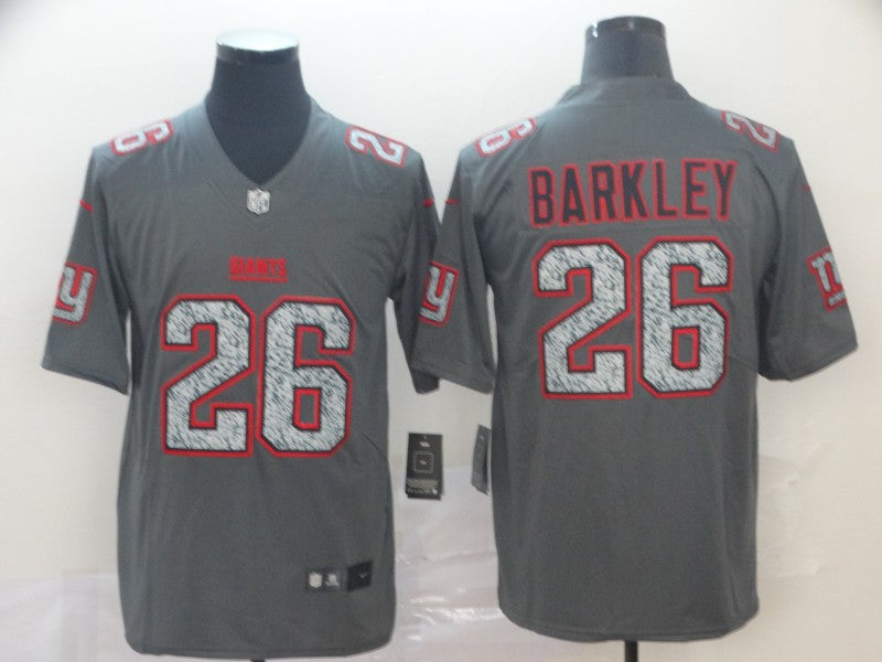 Men's New York Giants Saquon Barkley #26 Gray Player Game Jersey1