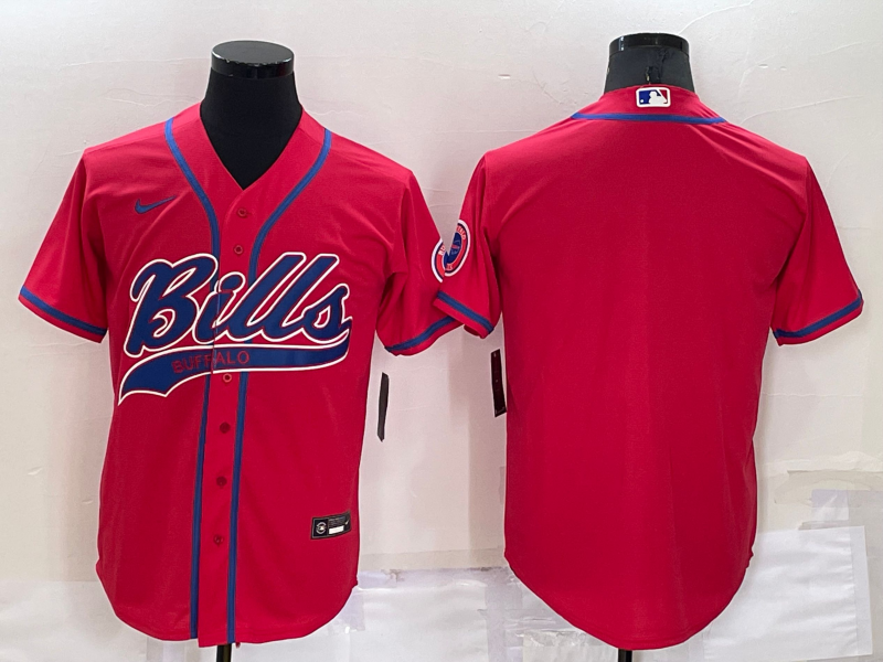 Men's Buffalo Bills Red Blank Jersey1