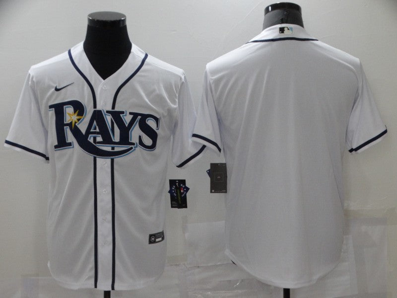 Men's Tampa Bay Rays White Home Replica Blank Jersey1