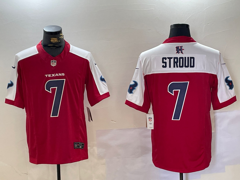 Men's Houston Texans C.J. Stroud #7 Red Player Game Jersey1