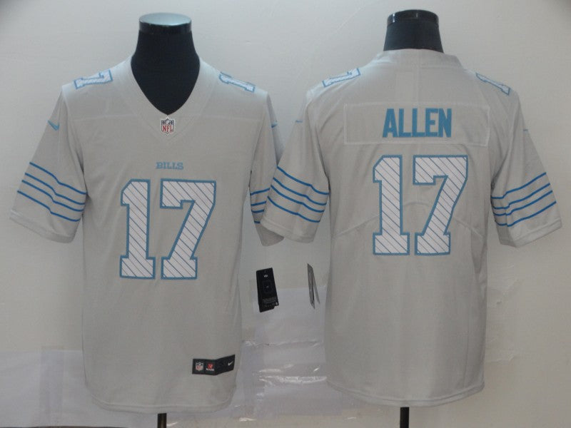 Men's Buffalo Bills Josh Allen #17 White City Edition Game Jersey1