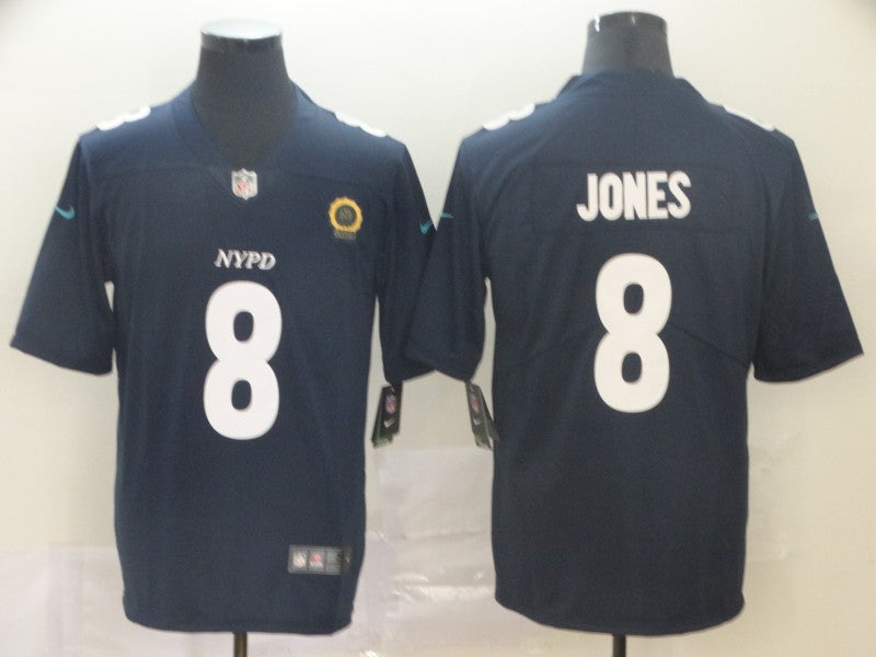Men's New York Giants Daniel Jones #8 Navy City Edition Game Jersey1