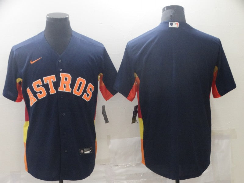 Men's Houston Astros Navy Alternate Replica Blank Jersey1