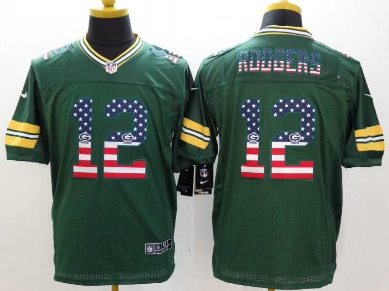 Men's Green Bay Packers Aaron Rodgers #12 Green Game Jersey1