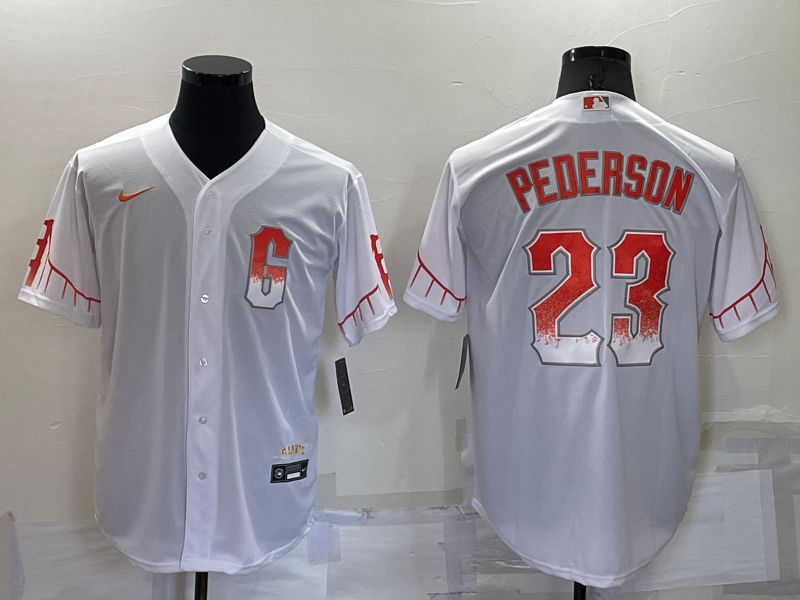 Men's San Francisco Giants Joc Pederson #23 White Replica Baseball Jersey1 City Edition