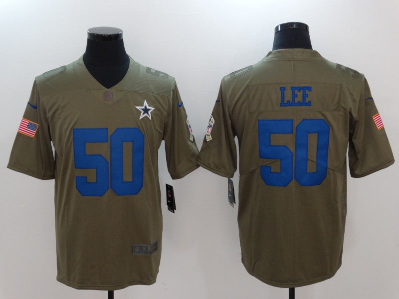 Men's Dallas Cowboys Sean Lee #50 Brown Game Jersey1