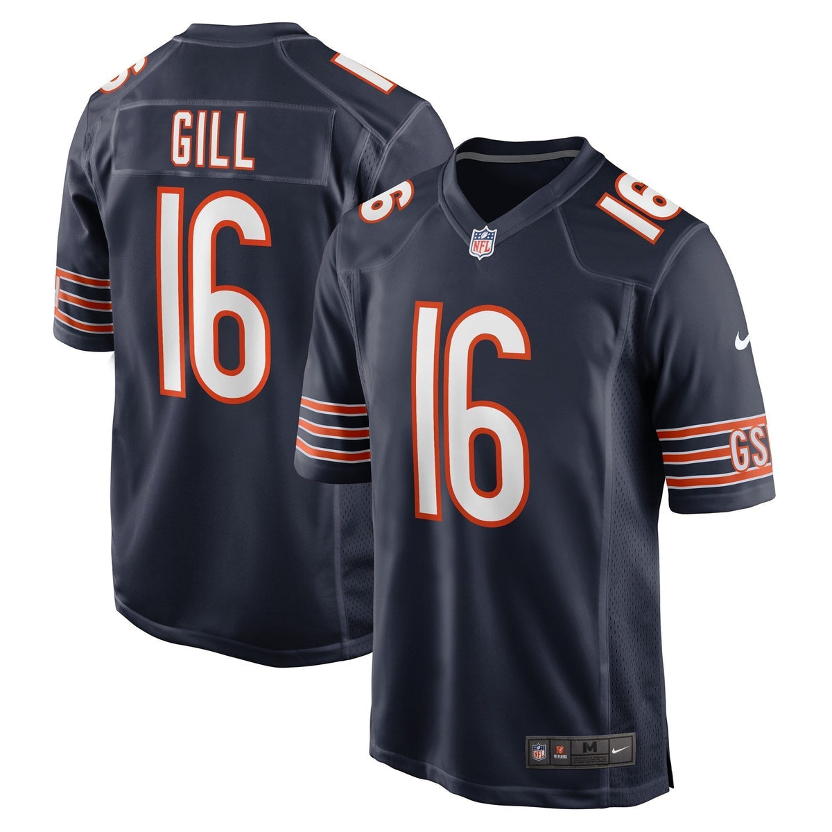Trenton Gill Chicago Bears Nike Game   Jersey - Navy