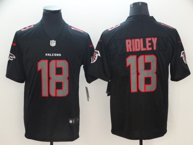 Men's Atlanta Falcons Calvin Ridley #18 Black Game Player Jersey1