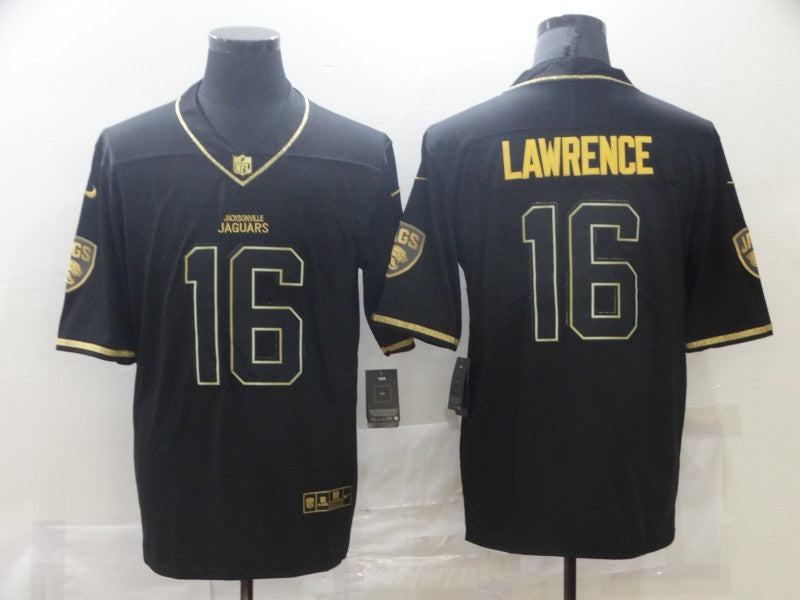 Men's Jacksonville Jaguars Trevor Lawrence #16 Black Game Jersey1