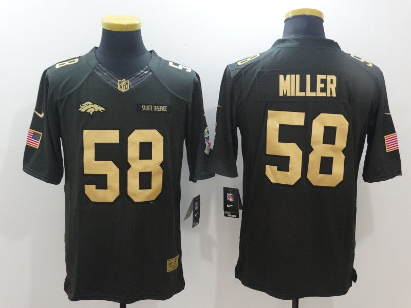 Men's Denver Broncos #58 Von Miller Black Authentic Game Jersey1