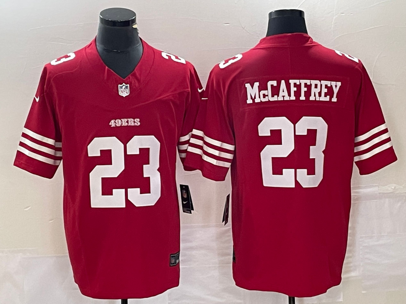 Men's San Francisco 49ers Christian McCaffrey #23 Red Game Jersey1