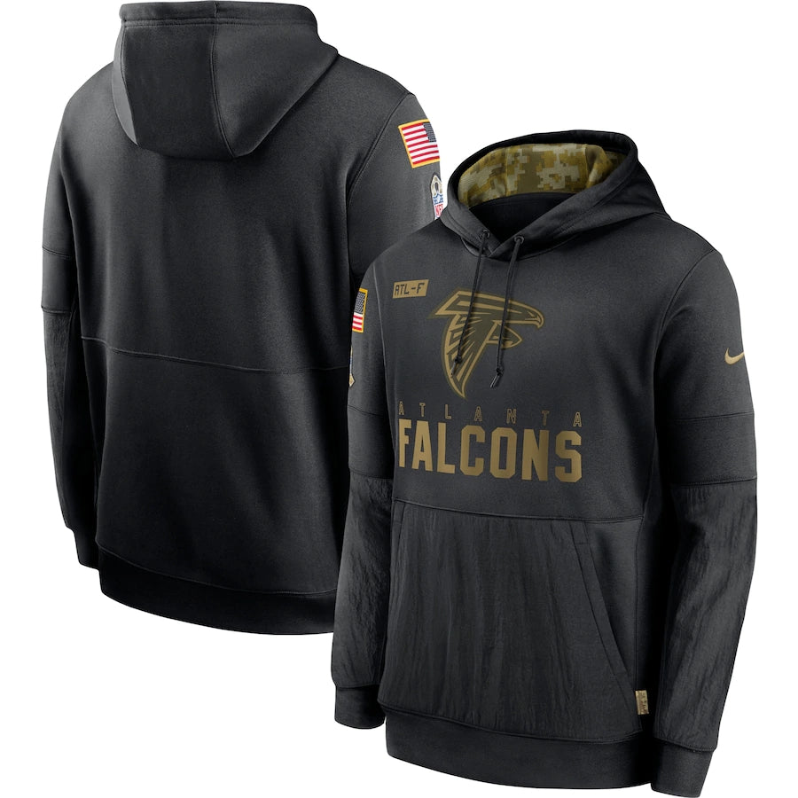 Men's Atlanta Falcons NFL 2020 Salute to Service Hoodie1 Black