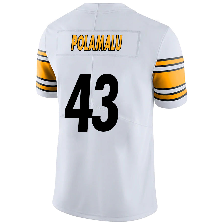 #43 Troy Polamalu Player P.Steelers White Vapor F.U.S.E. Limited Football Jerseys