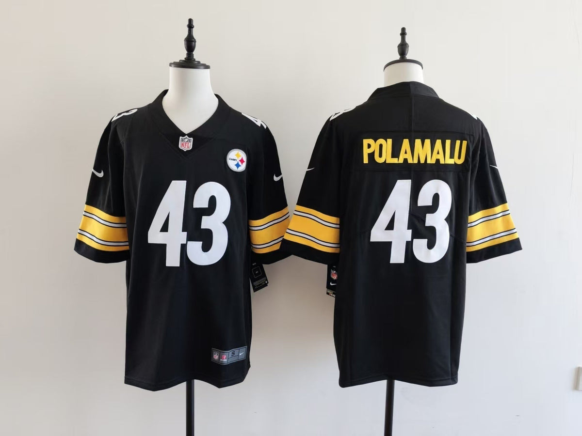 Men's Pittsburgh Steelers Troy Polamalu Nike Jersey -  Black