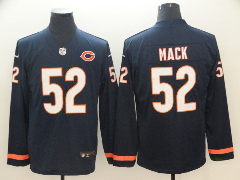 Men's Chicago Bears Khalil Mack #52 Navy Player Game Jersey1