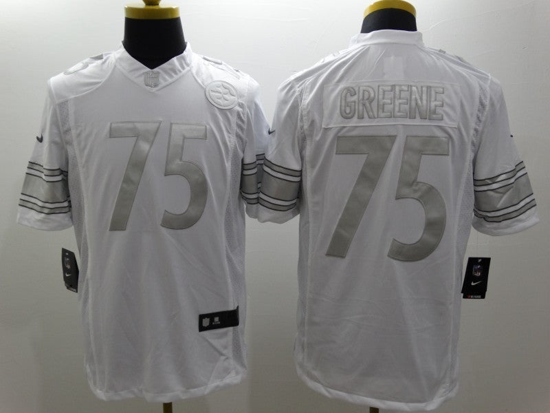 Men's Pittsburgh Steelers Joe Greene #75 White Game Jersey1