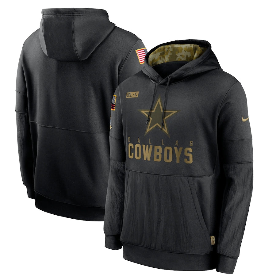 Men's Dallas Cowboys NFL 2020 Salute to Service Hoodie1 Black