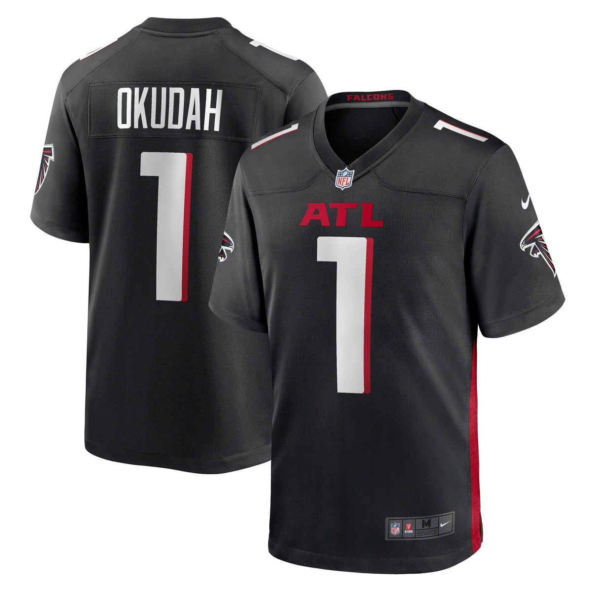 Jeff Okudah Atlanta Falcons Nike Game   Jersey - Black