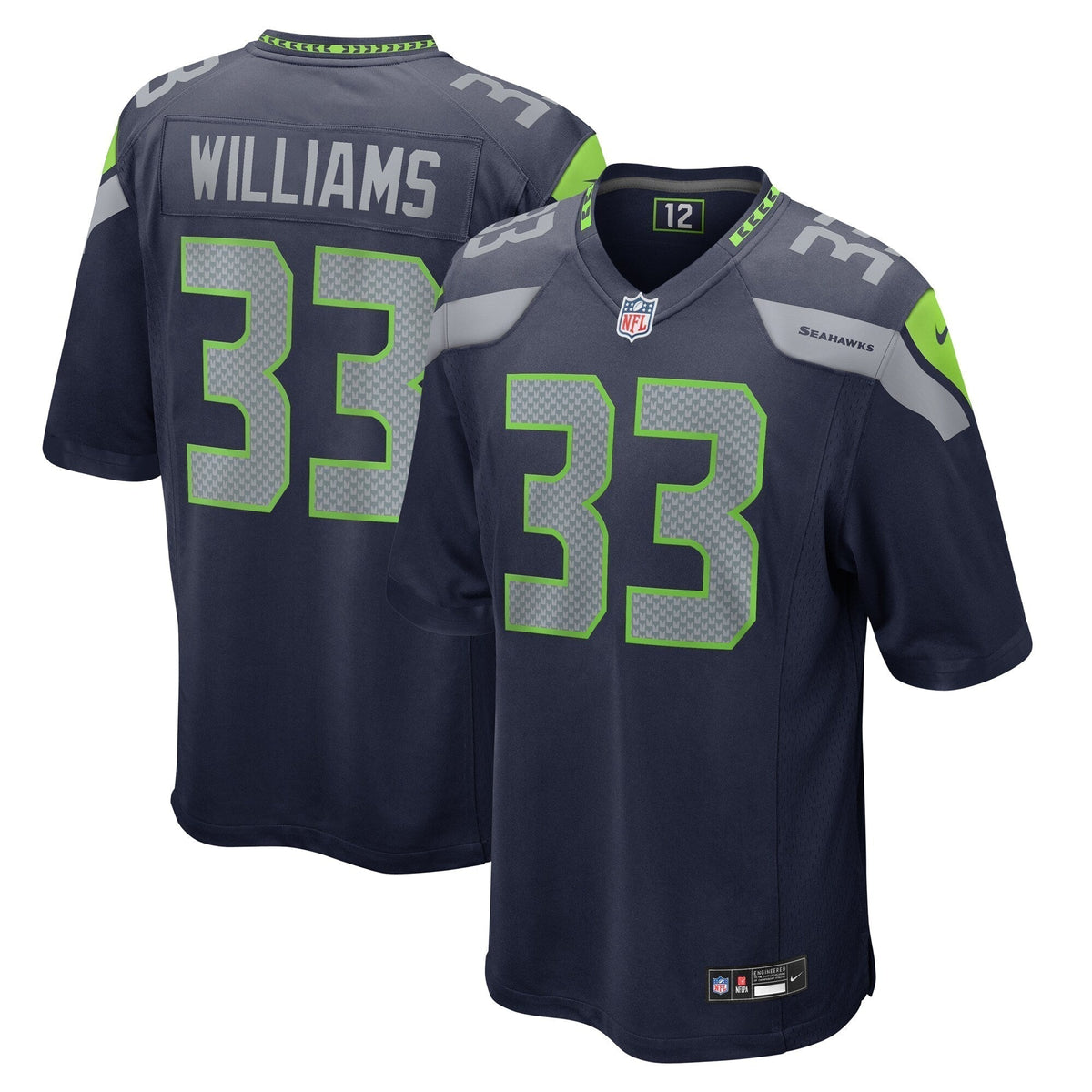 Dee Williams Seattle Seahawks Nike  Game Jersey -  College Navy