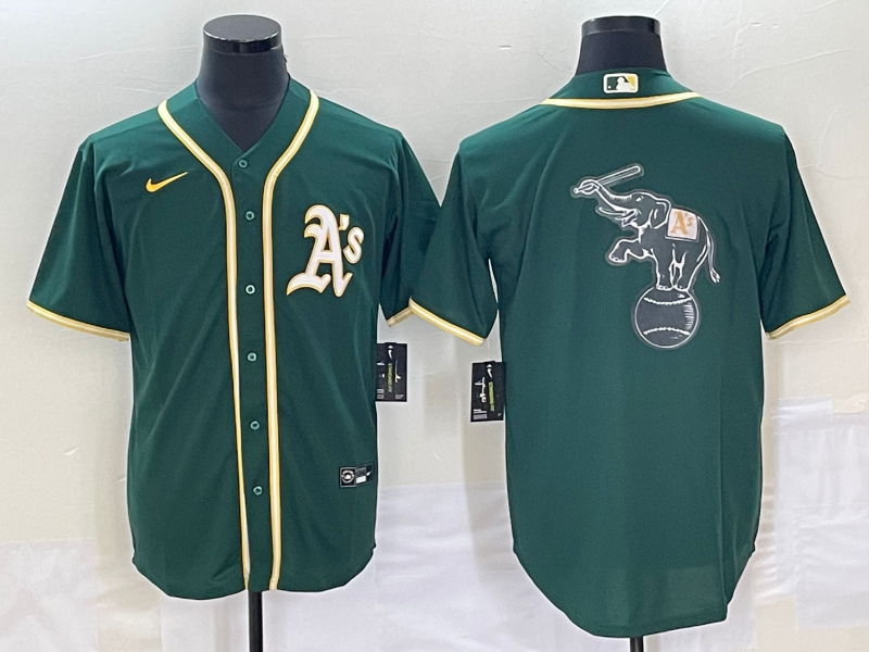 Men's Oakland Athletics Kelly Green Replica Game Jersey1