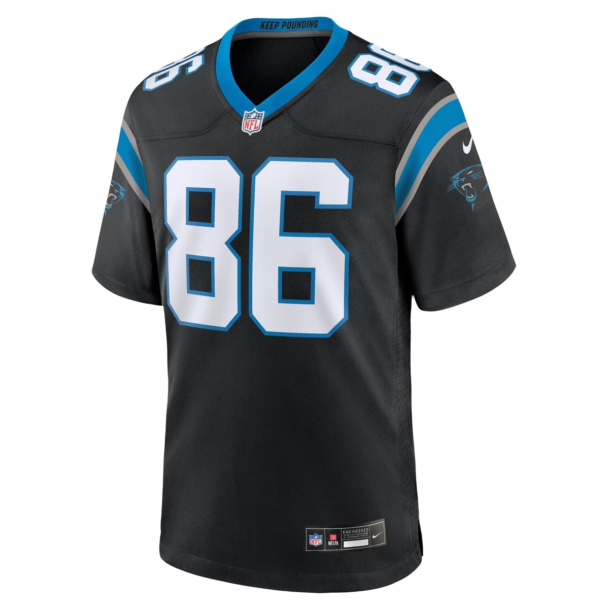Mike Strachan Carolina Panthers Nike  Game Jersey -  Black
