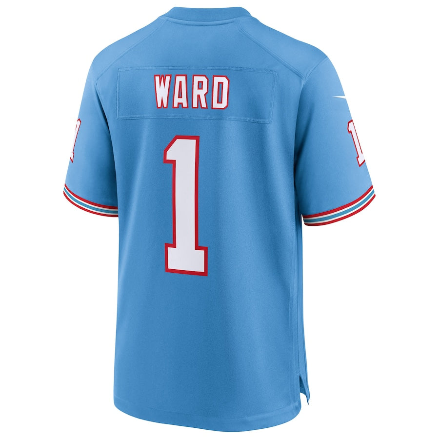 Tennessee Titans Cameron Ward Nike Light Blue 2025 NFL Draft First Round Pick 2nd Alternate Game Jersey