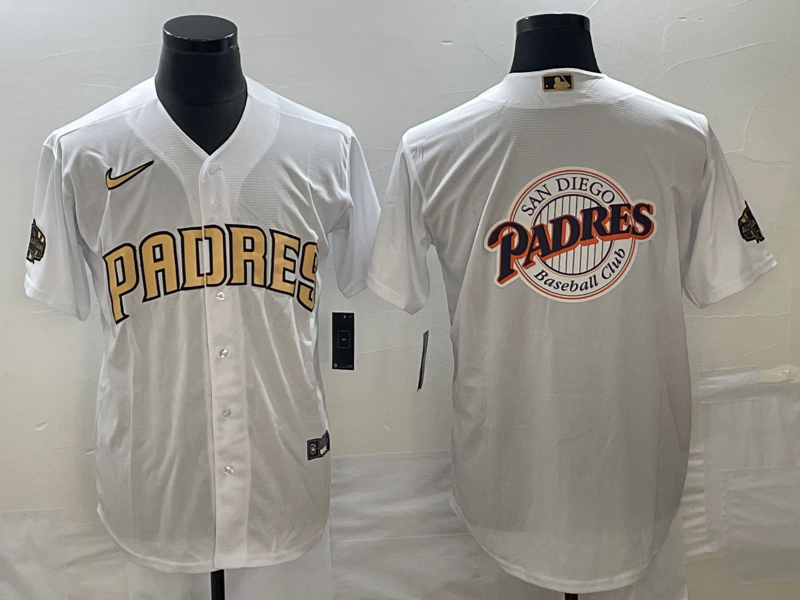 Men's San Diego Padres White Replica Player Jersey1