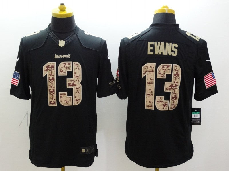Men's Tampa Bay Buccaneers Mike Evans #13 Black Game Player Jersey1