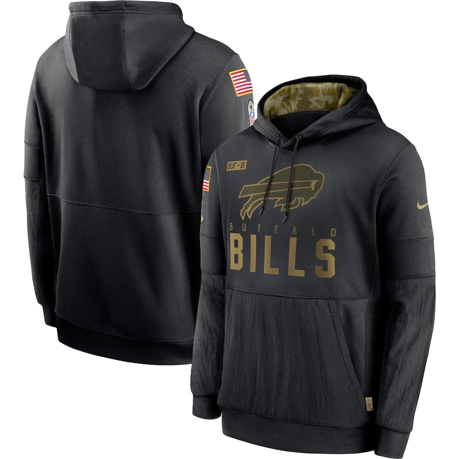 Men's Buffalo Bills NFL 2020 Salute to Service Hoodie1 Black