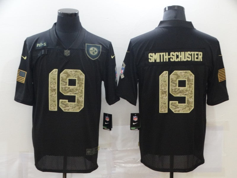 Men's Pittsburgh Steelers #19 JuJu Smith-Schuster Black Game Player Jersey1