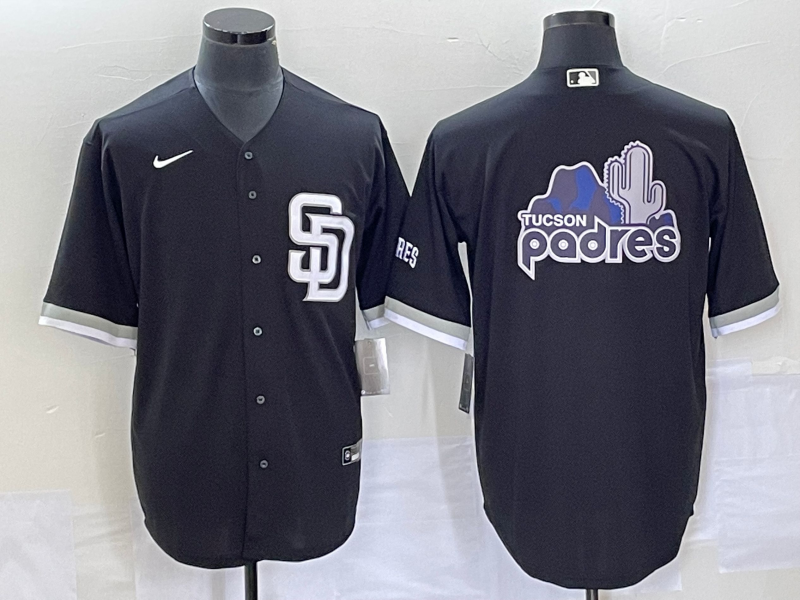 Men's San Diego Padres Black Replica Team Jersey1
