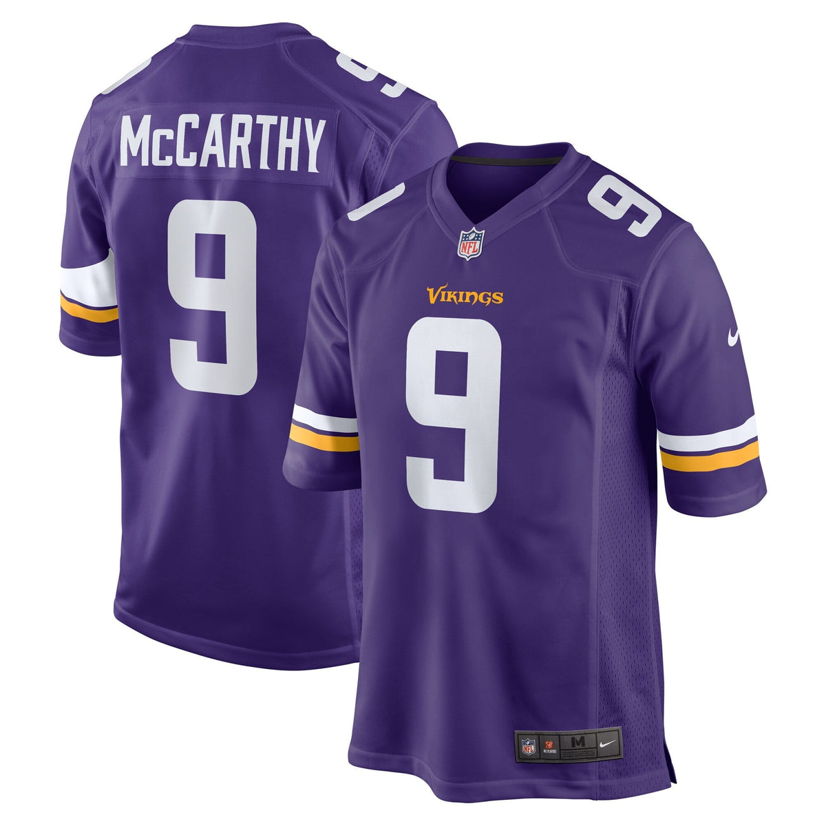 J.J. McCarthy Minnesota Vikings Nike    Game Jersey - Purple