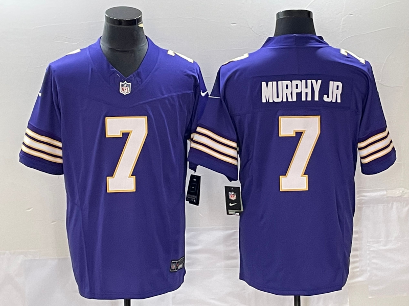 Men's Minnesota Vikings Byron Murphy Jr. #7 Purple Classic Player Game Jersey1