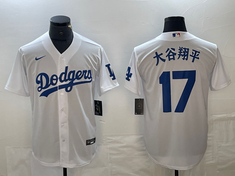 Men's Los Angeles Dodgers Shohei Ohtani #17 White Player Jersey1