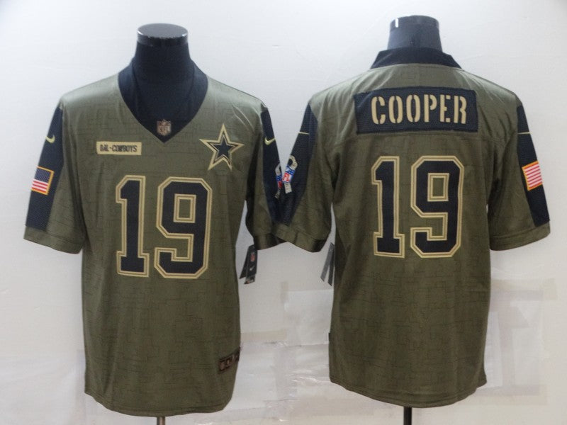 Men's Dallas Cowboys Amari Cooper #19 Brown Player Game Jersey1