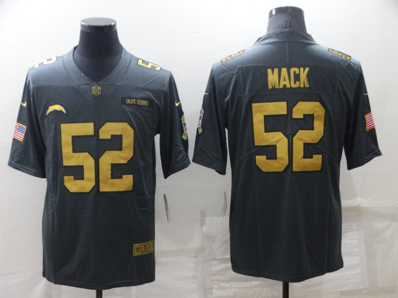 Men's Los Angeles Chargers Khalil Mack #52 Black Player Jersey1