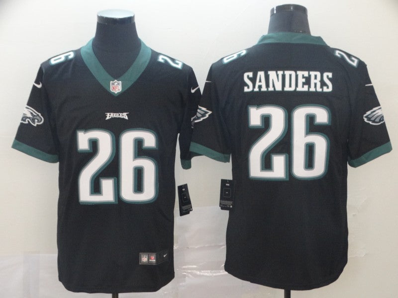 Men's Philadelphia Eagles Miles Sanders #26 Black Game Jersey1