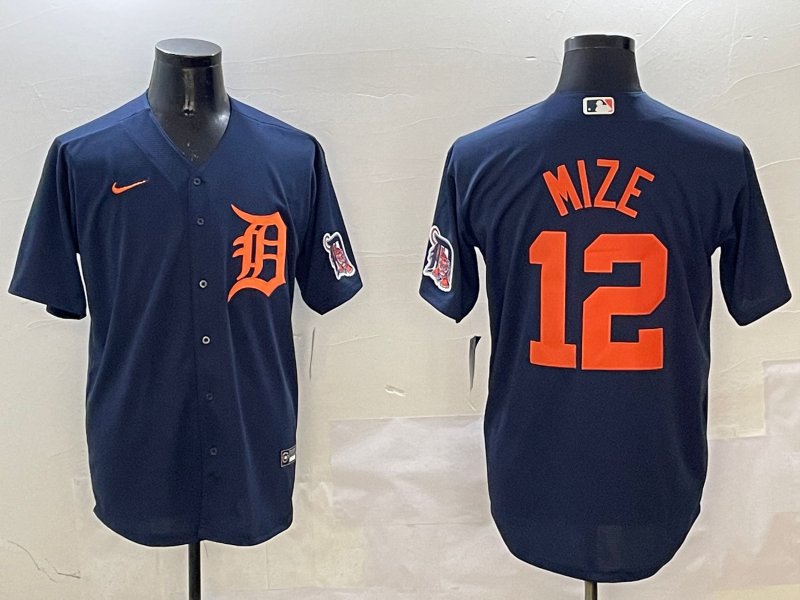 Men's Detroit Tigers Casey Mize #12 Navy Limited Player Jersey