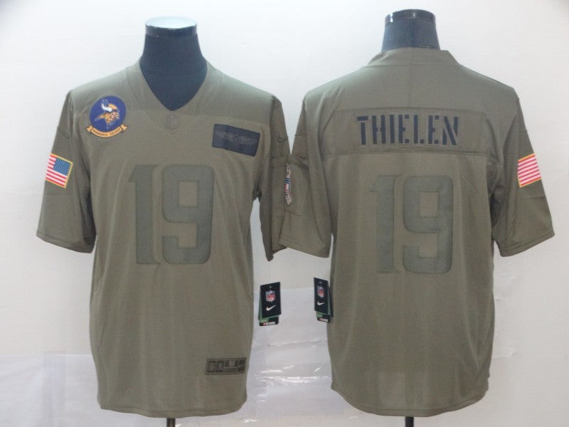 Men's Minnesota Vikings Adam Thielen #19 Brown Game Jersey1