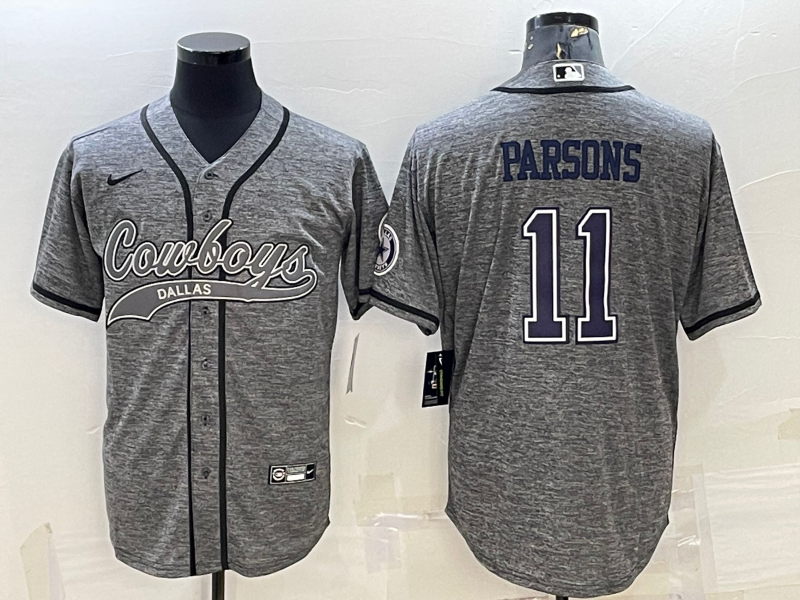 Men's Dallas Cowboys Micah Parsons #11 Gray Player Jersey1 Joint Edition