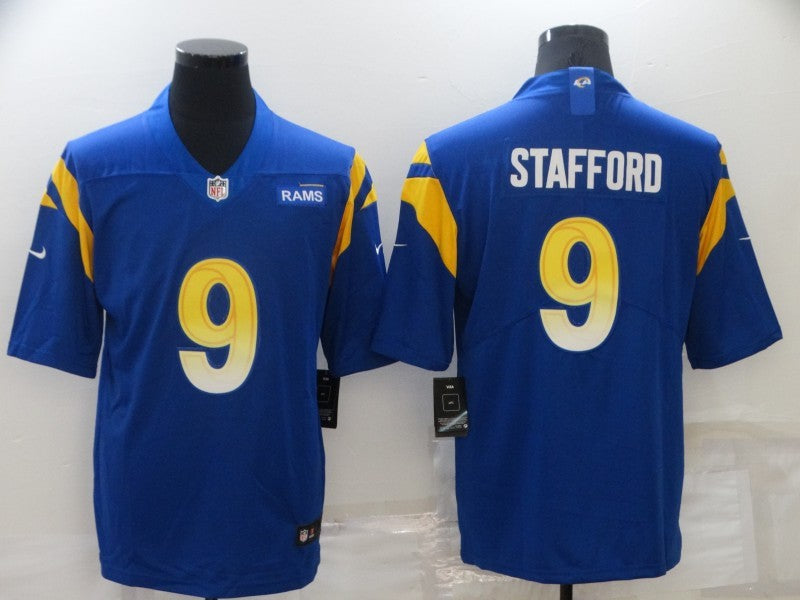Men's Los Angeles Rams Matthew Stafford #9 Blue Vapor Limited Jersey1